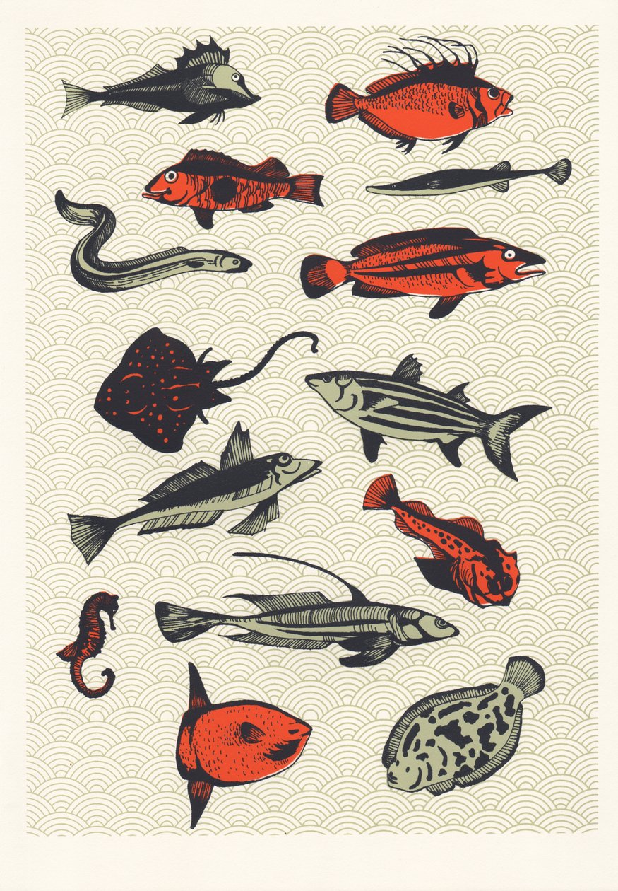 Peixe Laranja Japonês, 2015 (serigrafia) de Eliza Southwood