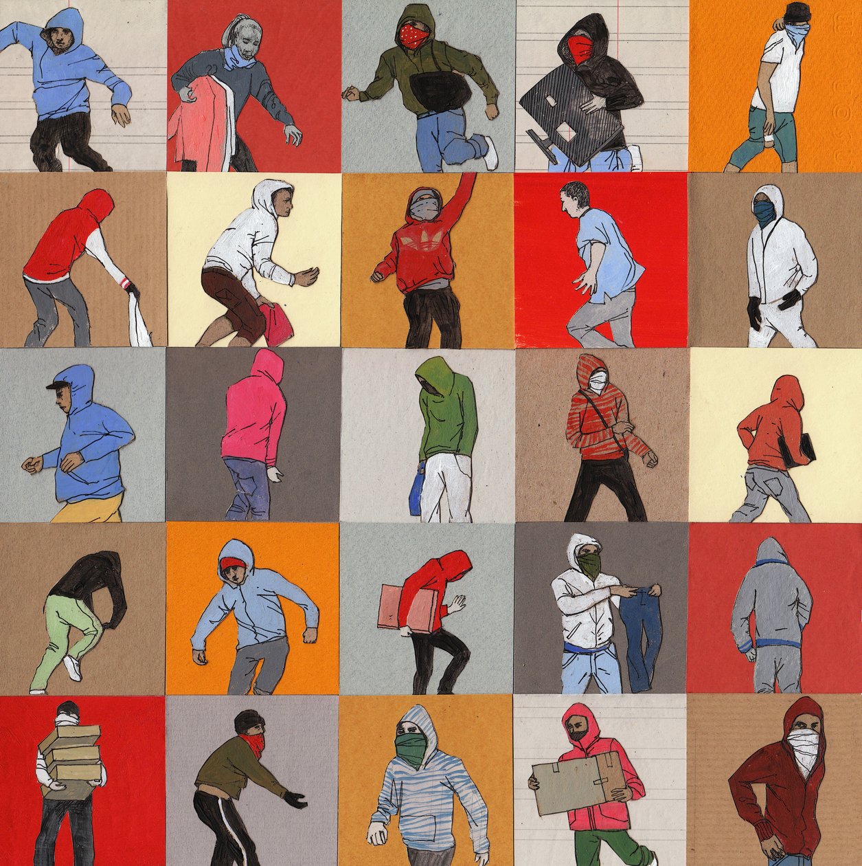 Amotinadores, 2014 (papel de parede) de Eliza Southwood