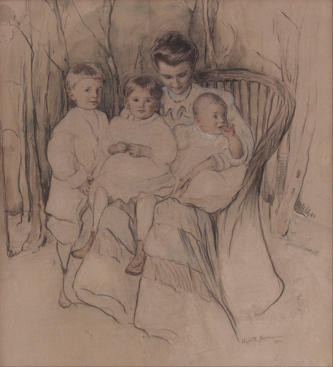 Mãe e três filhos de Elizabeth Nourse