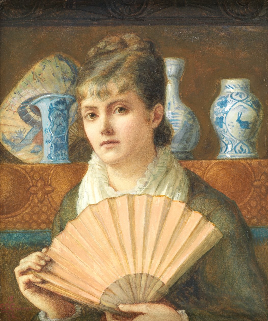 Uma jovem mulher moderna (wc e bodycolour) de Elizabeth Sarah Guinness
