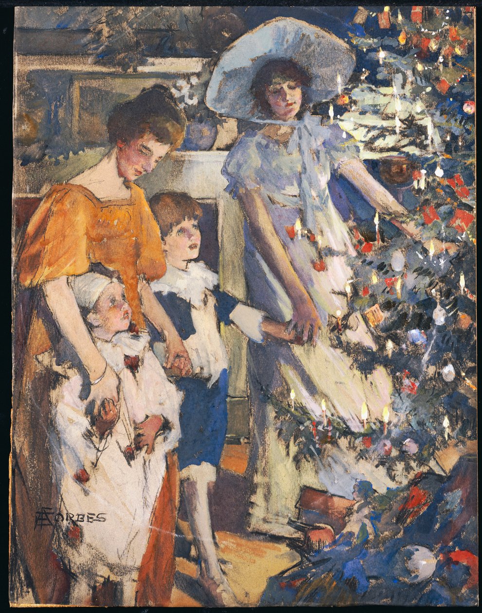 A árvore de natal de Elizabeth Adela Stanhope Forbes
