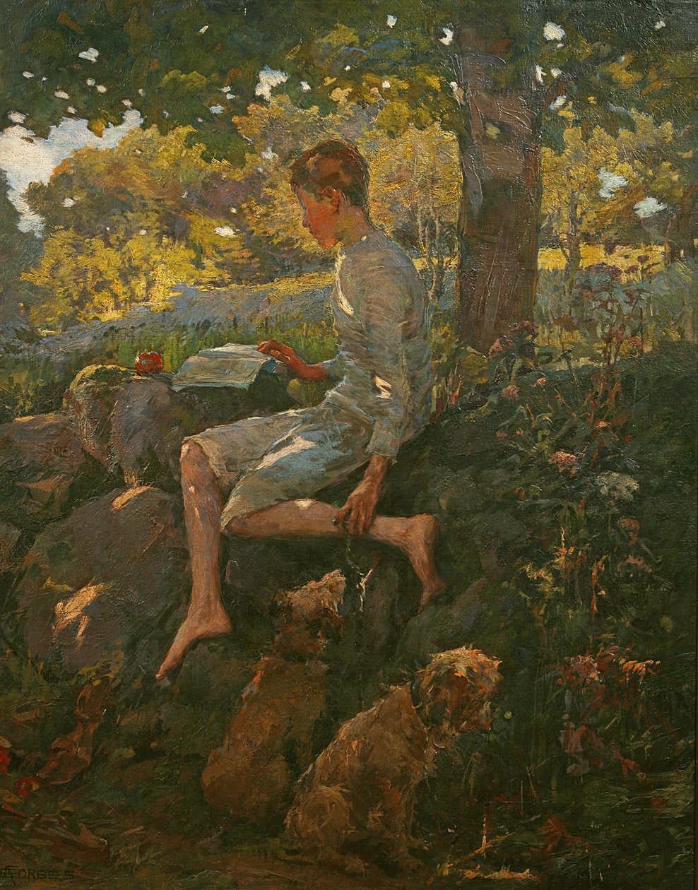 O meio feriado, 1909 de Elizabeth Adela Stanhope Forbes