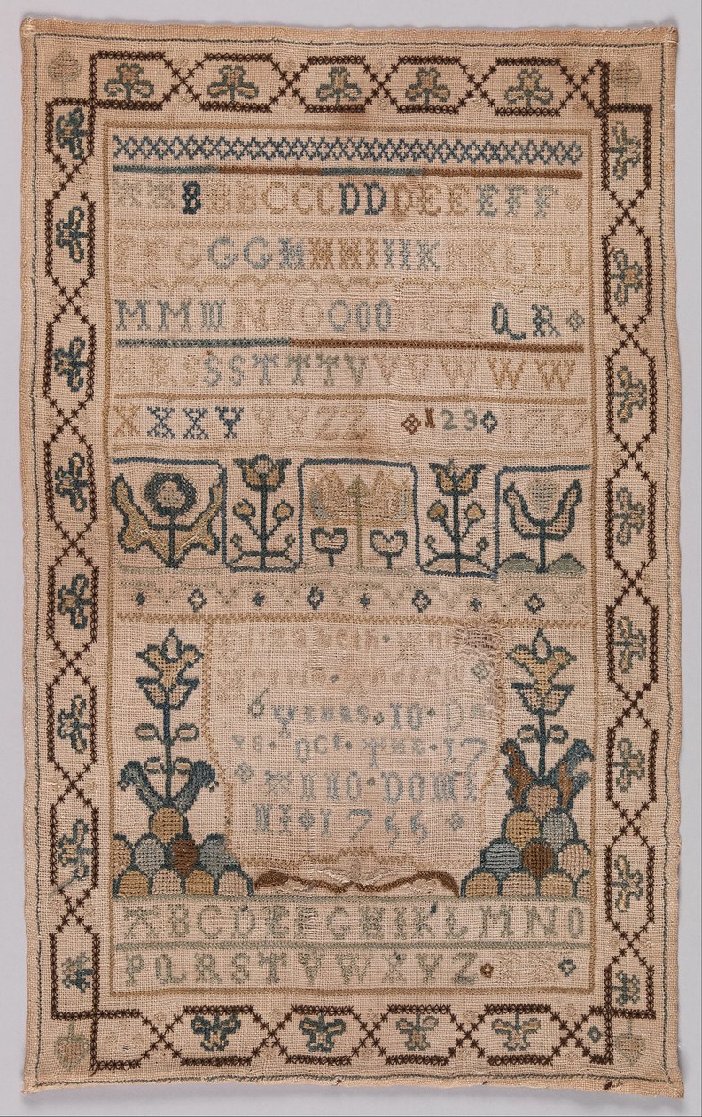 Sampler de Elizabeth Ann Herpin Andrew