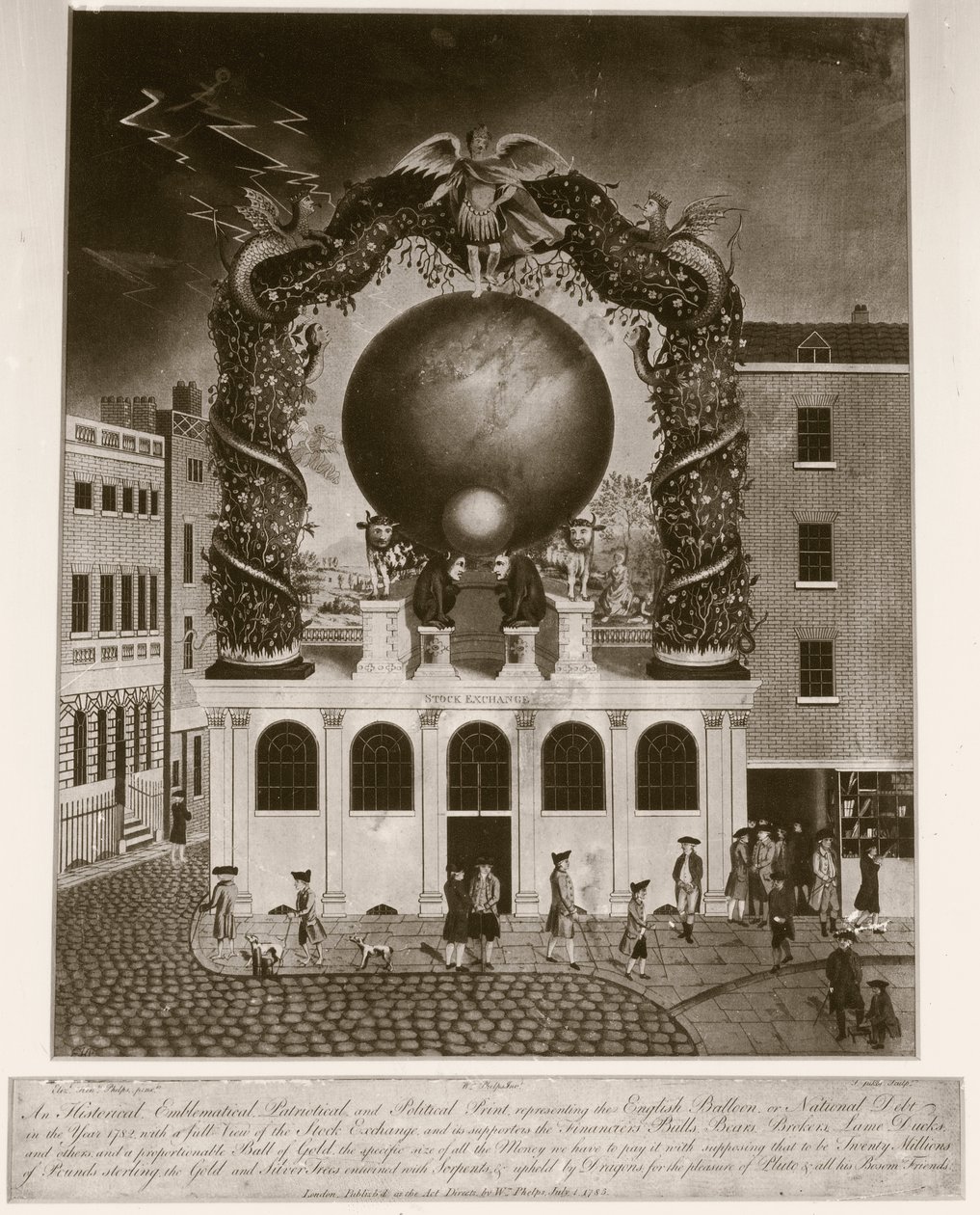 A dívida náutica de 1782, gravada por Francis Jukes (174547-1812) publicado por William Phelps, 1785 (aquatint) de Elizabeth Henriette Phelps