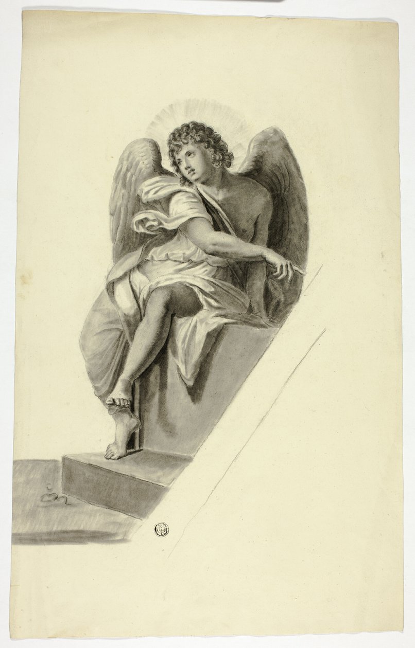 Anjo sentado junto ao túmulo de Elizabeth Murray