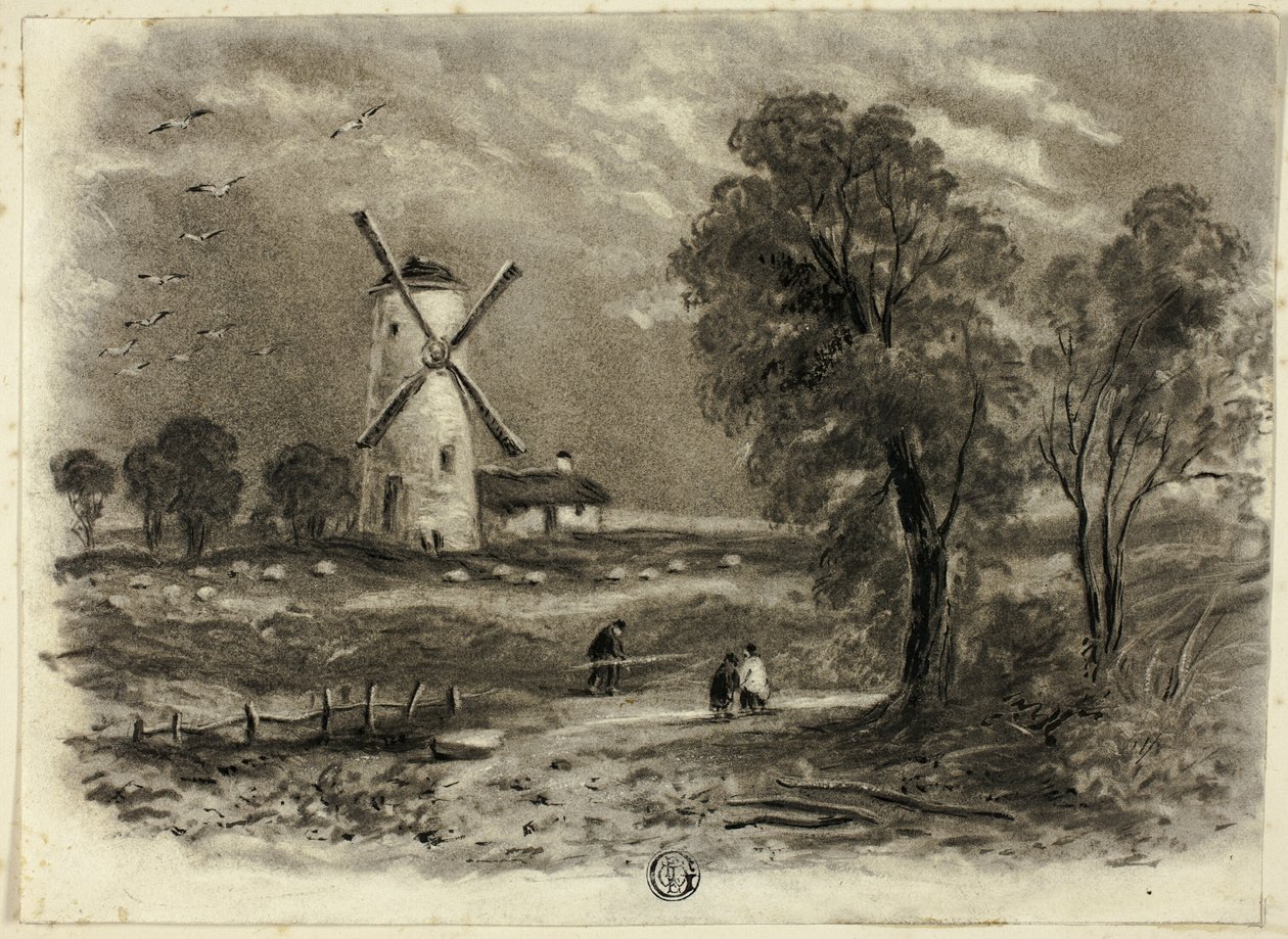 Paisagem com moinho de vento de Elizabeth Murray