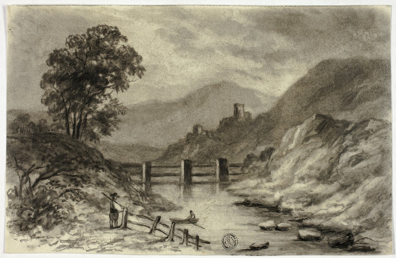 Córrego da montanha com barco de Elizabeth Murray
