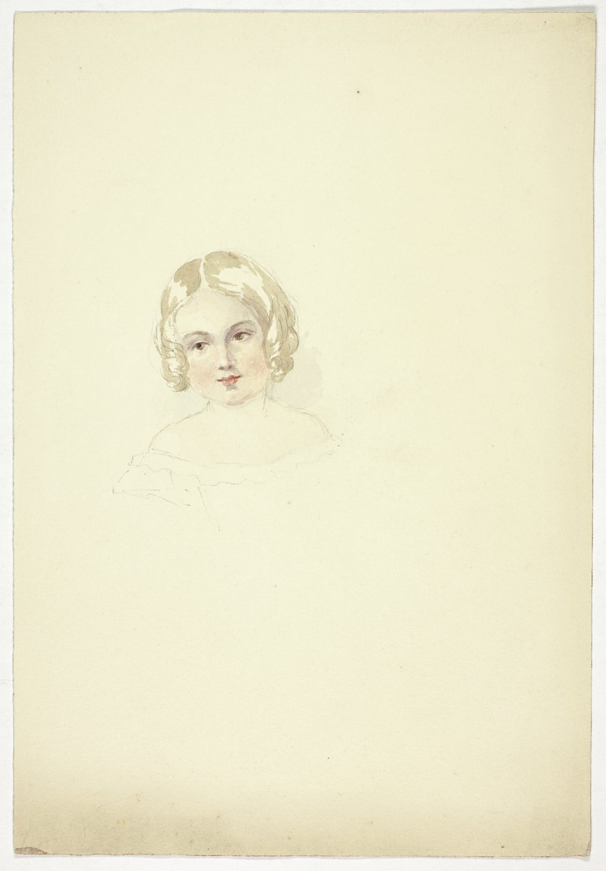 Retrato cabeça de uma jovem rapariga de Elizabeth Murray