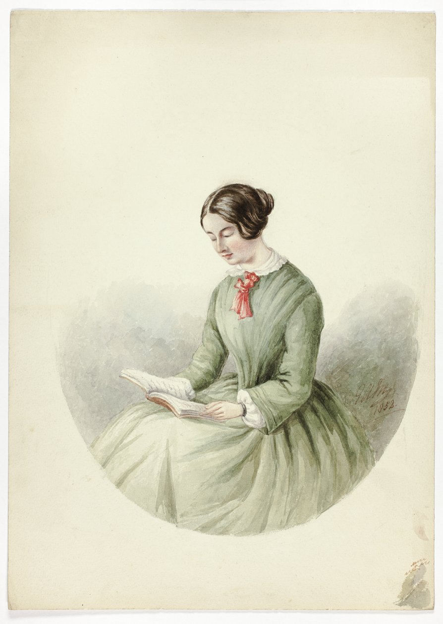 Retrato de mulher lendo de Elizabeth Murray