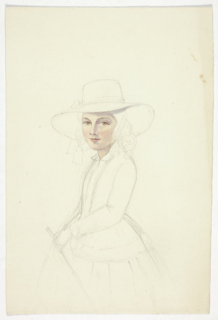 Retrato de jovem com chapéu e colheita de Elizabeth Murray