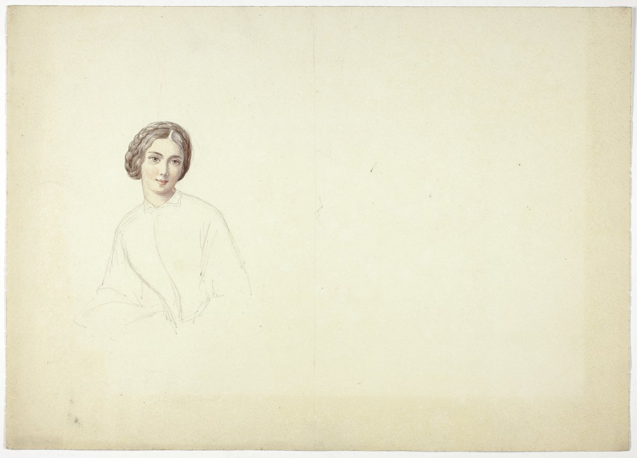 Estudo para retrato feminino de Elizabeth Murray