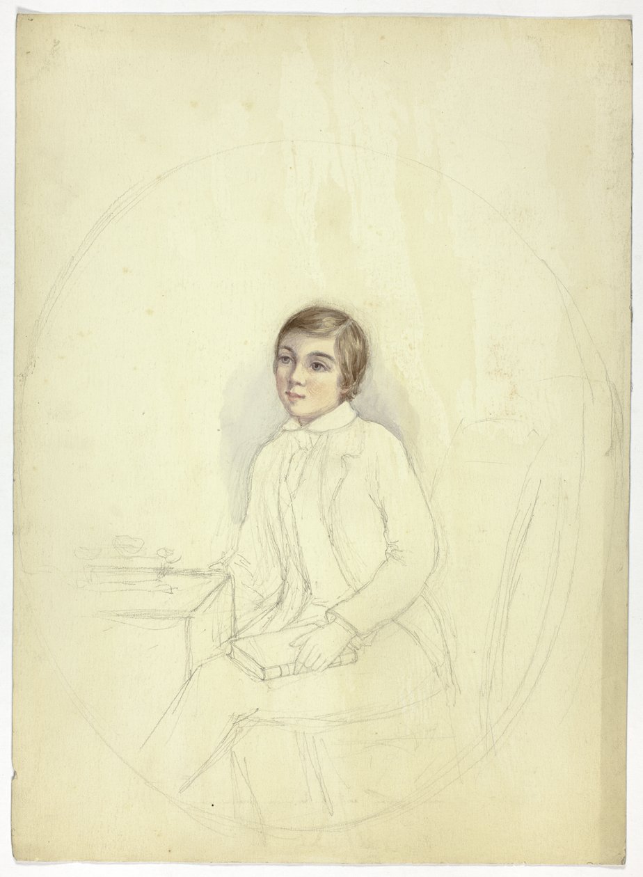Estudo para Retrato de Menino com Livro de Elizabeth Murray