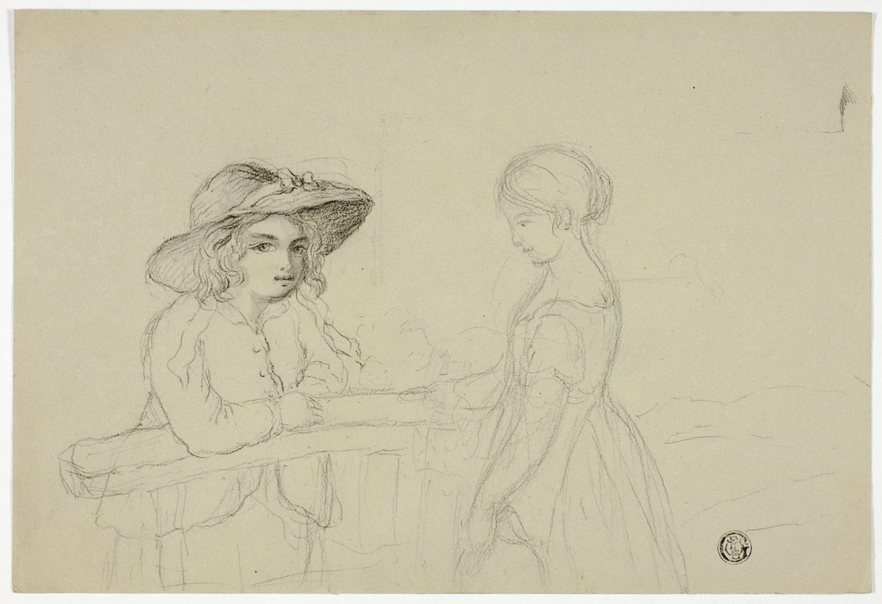 Duas garotas no portão de Elizabeth Murray