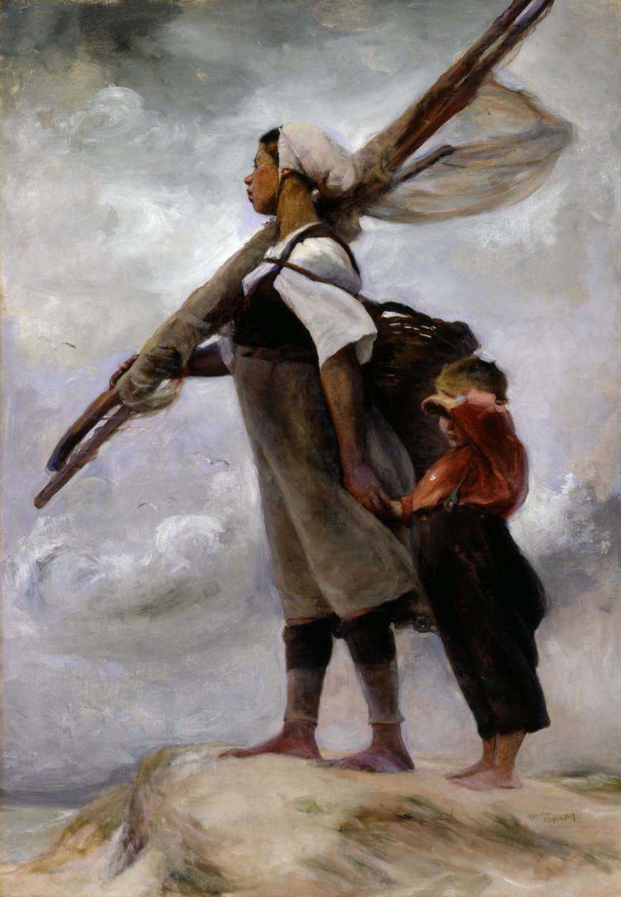 Garota Pescadora da Picardia, 1889. de Elizabeth Nourse