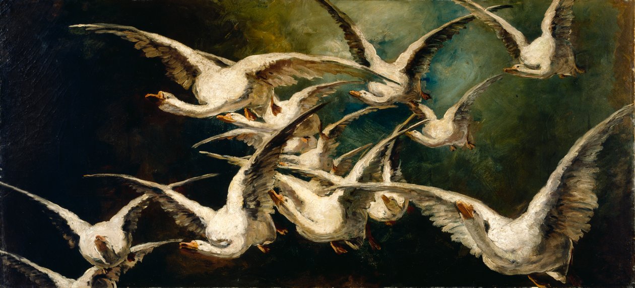 Bando de Gansos, c. 1883. de Elizabeth Nourse