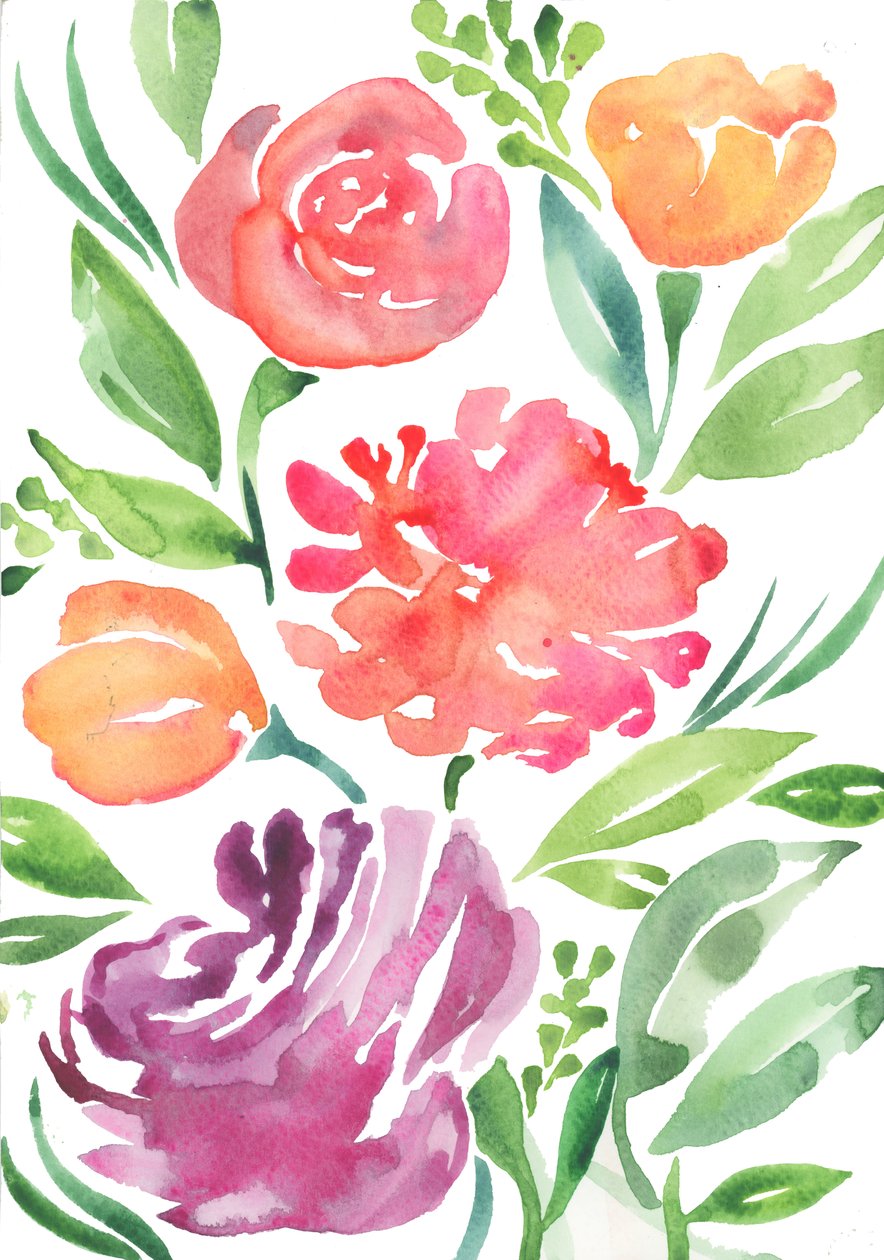 Flores silvestres, 2018 (aguarela) de Elizabeth Rider