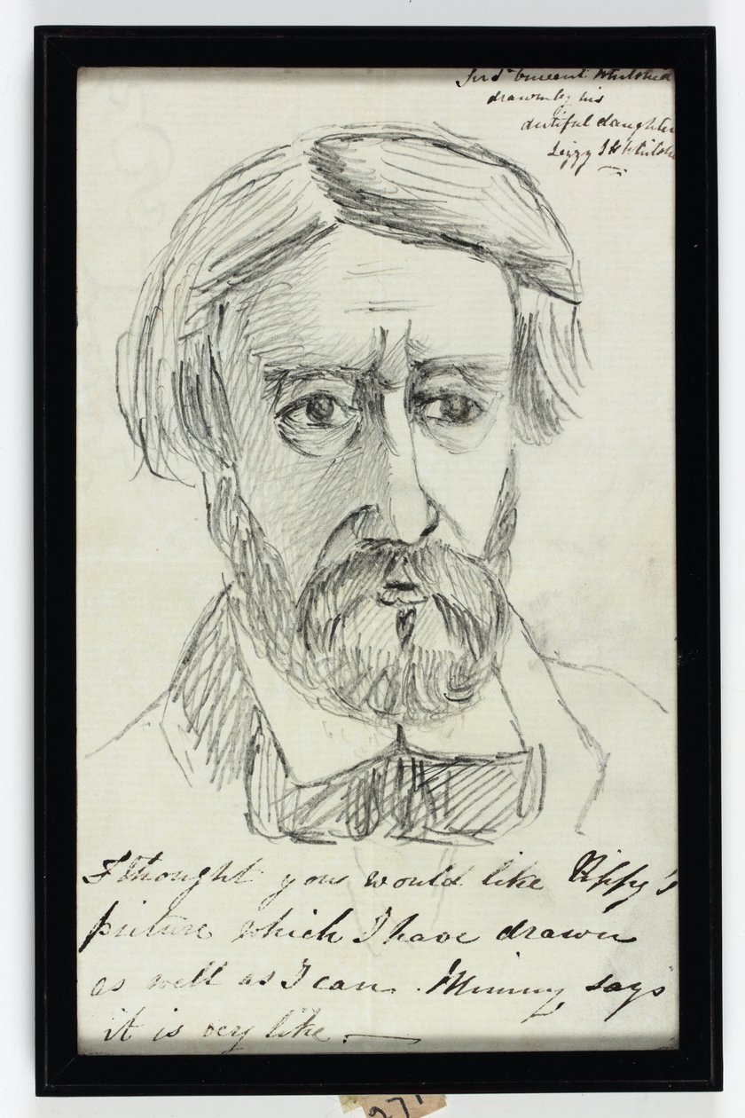 Sir St Vincent Keene Hawkins-Whitshed Bart (lápis sobre papel) de Elizabeth Sophia Hawkins Whitshed