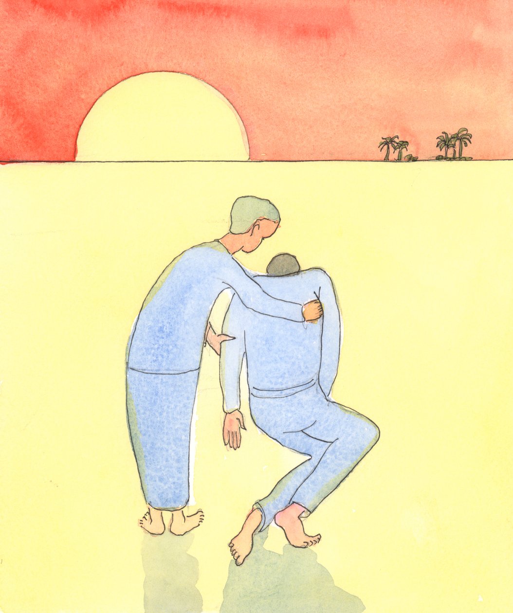 Uma pessoa presa em caminhos pecaminosos precisa de ajuda para mudar: até mesmo uma ajuda vigorosa, da qual ela pode não gostar muito, embora tenha pouca força própria, 2004 (w - c no papel) de Elizabeth Wang