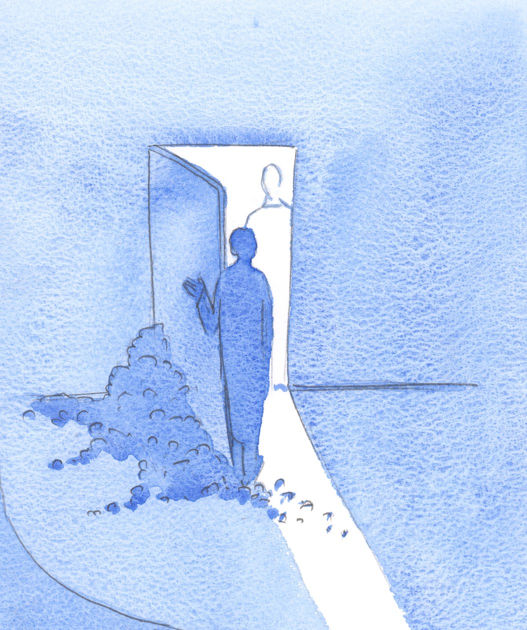 Uma &39;pilha&39; de faltas, pecados, desejos, ambições ou rancores pode impedir que Cristo - que nos ama - entre em nossa alma com Sua luz, 2002 (w - c no papel) de Elizabeth Wang