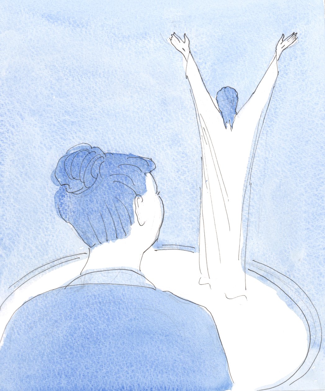 Assim que recebi Cristo na Sagrada Comunhão, foi-me mostrado por Cristo que Ele estava dentro da minha alma, 2004 (w - c no papel) de Elizabeth Wang