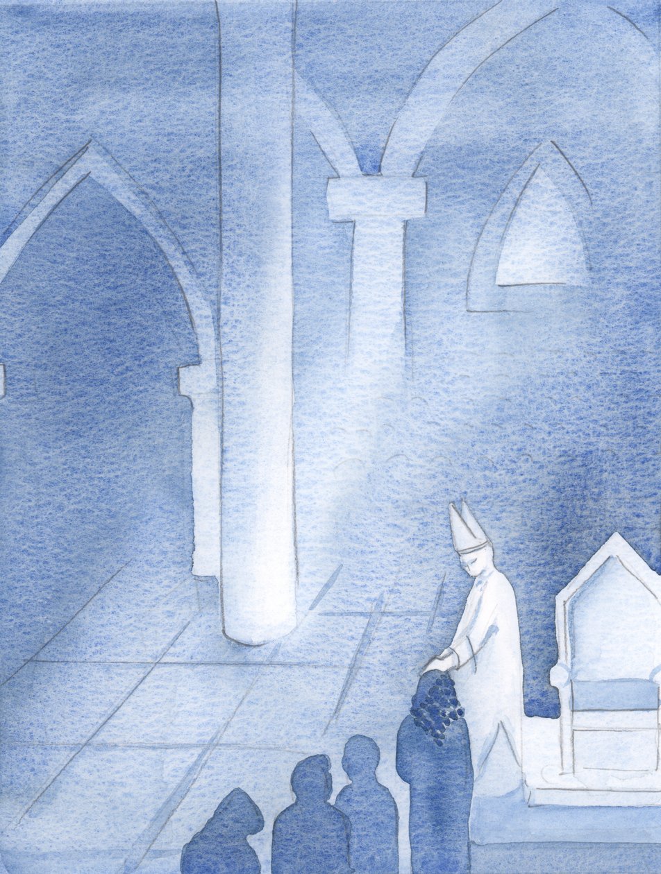 Na minha confirmação católica, tomei o nome de "Maria", em homenagem à Mãe de Deus, 2000 (w - c no papel) de Elizabeth Wang