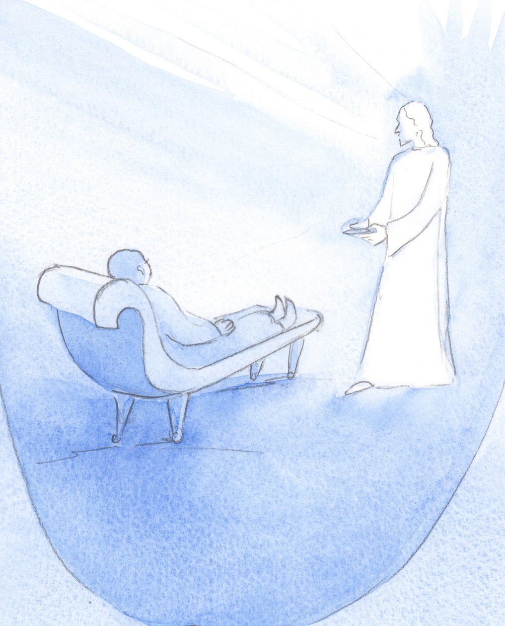 Por Seu exemplo de atenção amorosa, conforto e perdão, Cristo me mostrou como devo amar os outros, a qualquer custo, 2000 (w - c no papel) de Elizabeth Wang