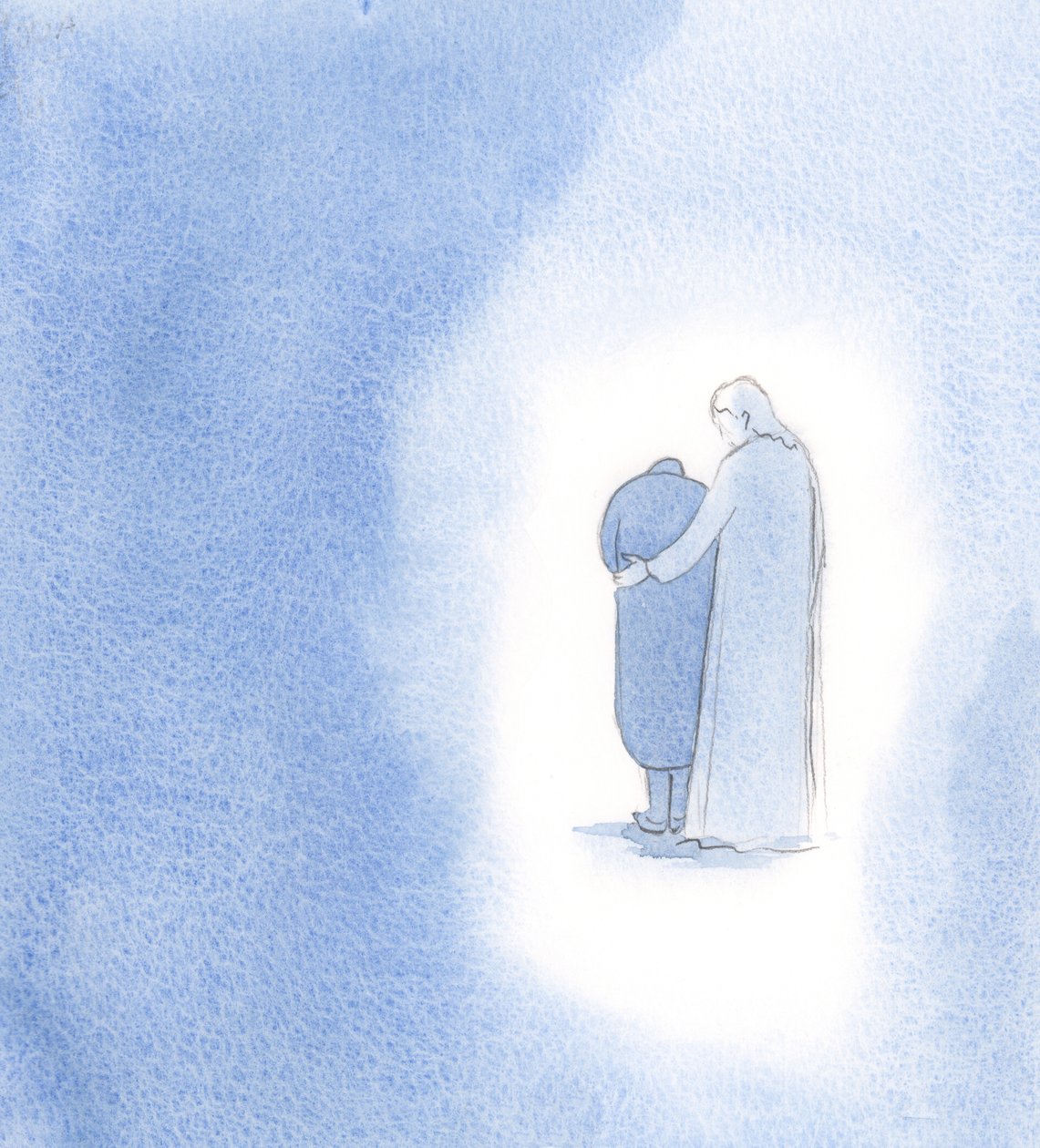 Pelos meus sofrimentos, disse Cristo, suportada em união com Ele, era como se eu estivesse dando à luz a fé dos outros., 2000 (w - c no papel) de Elizabeth Wang