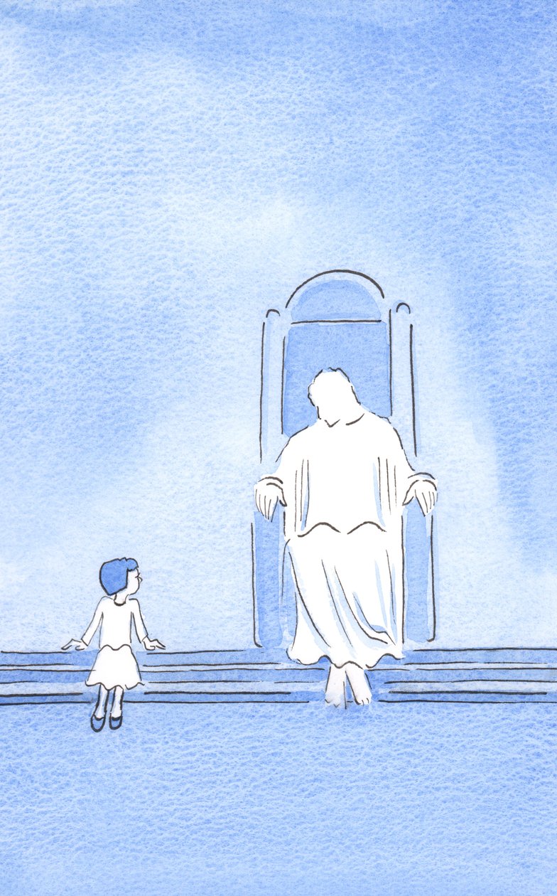 Cristo me pediu para falar como uma criança ignorante, mas próxima a Ele por causa da fé, do arrependimento e da amizade, 2002 (w - c no papel) de Elizabeth Wang