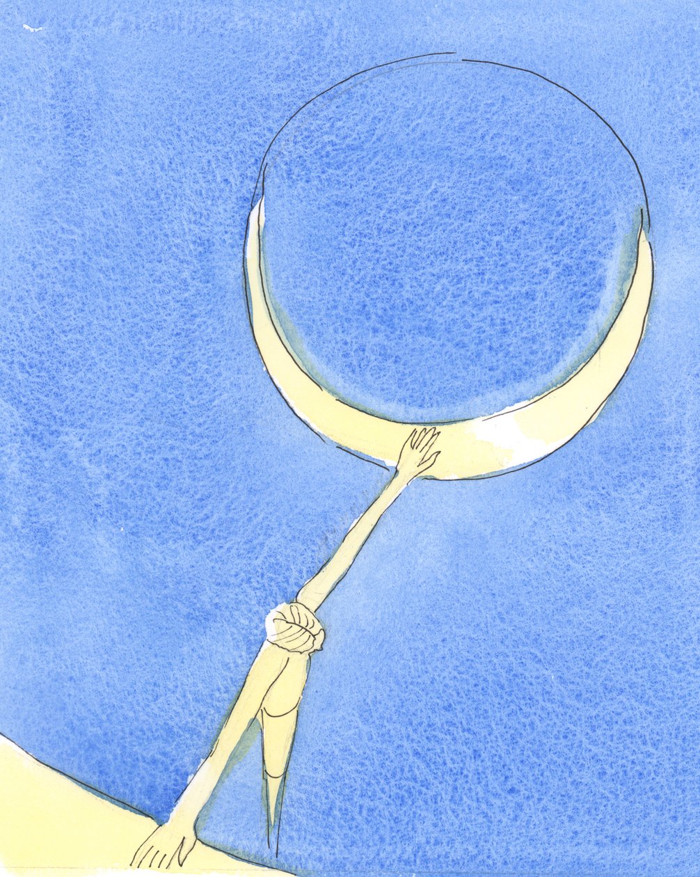 Cristo percorreu um longo caminho para nos salvar: todo o caminho desde o céu, para morrer por nós e para ser a ponte para a glória que todos são convidados a encontrar e atravessar, 2004 (w - c no papel) de Elizabeth Wang