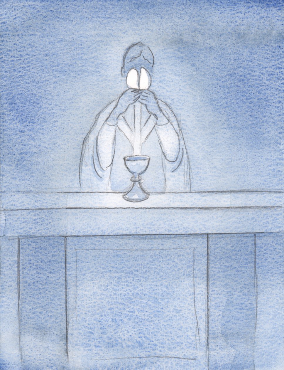 Cristo vem ao Seu povo na Terra, 2000 (w - c no papel) de Elizabeth Wang