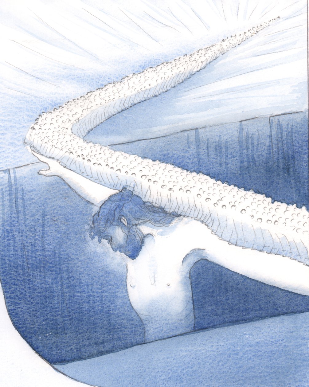 Cristo é a nossa ponte para o céu - o único caminho através do abismo entre a vida terrena e a glória eterna, 2000 (w - c no papel) de Elizabeth Wang