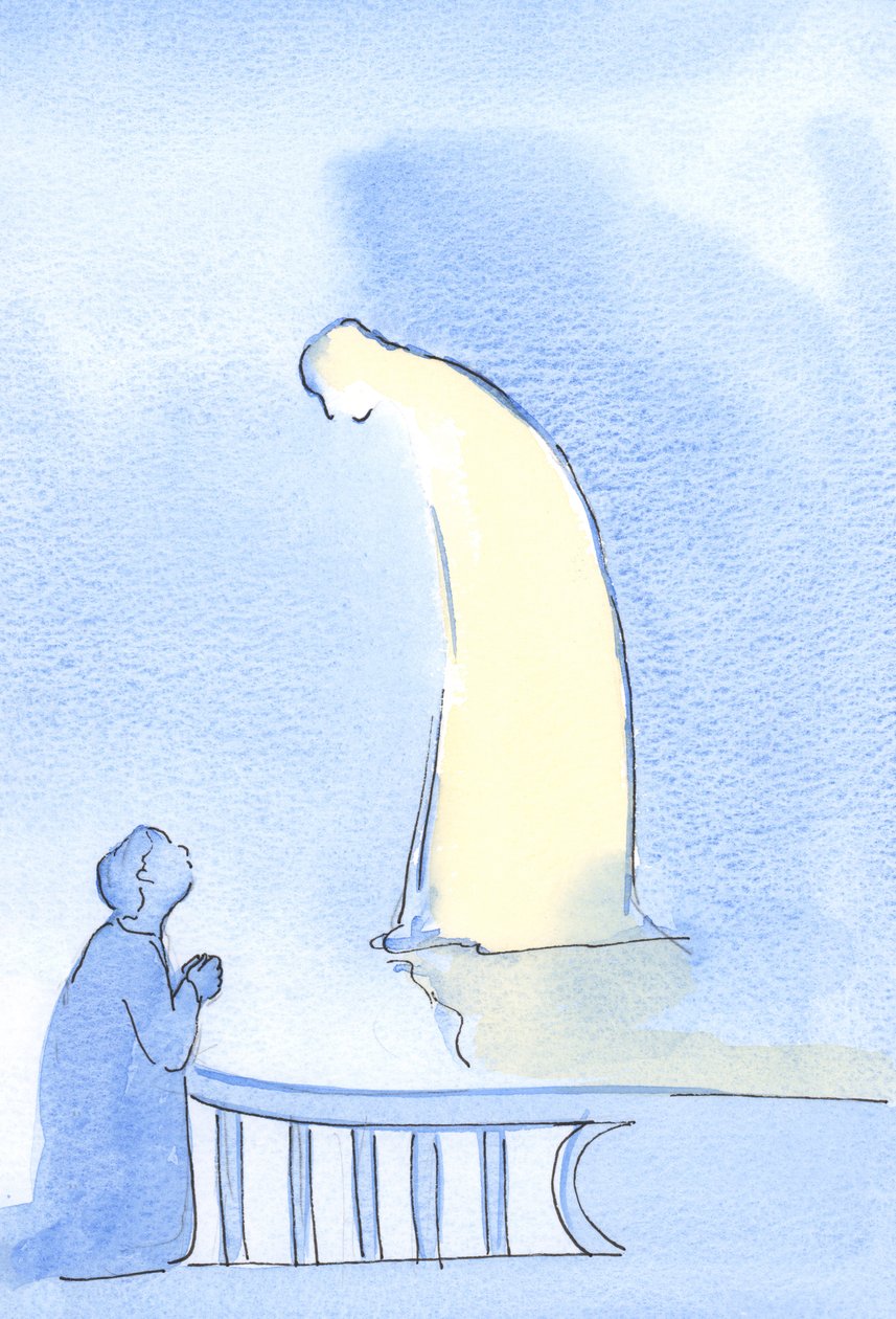 Cristo é terno e gentil quando nos voltamos para Ele, 2002 (w - c no papel) de Elizabeth Wang