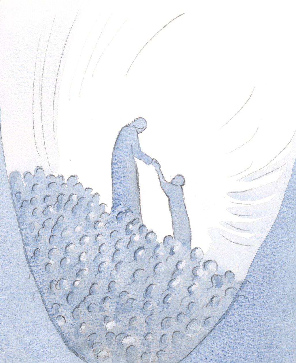 Cristo me levantou, para me juntar à sua oferta de louvor perante o Pai, 2000 (w - c no papel) de Elizabeth Wang
