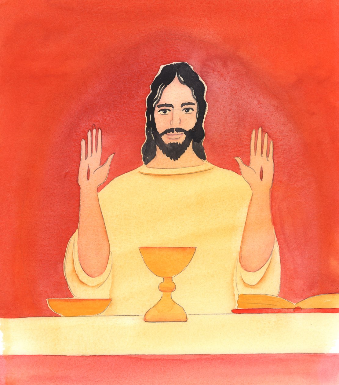 Cristo me mostrou Seu sacrifício de uma vez por todas, quando Ele foi pregado na cruz e morreu, por causa do pecado, 2000 (w - c no papel) de Elizabeth Wang