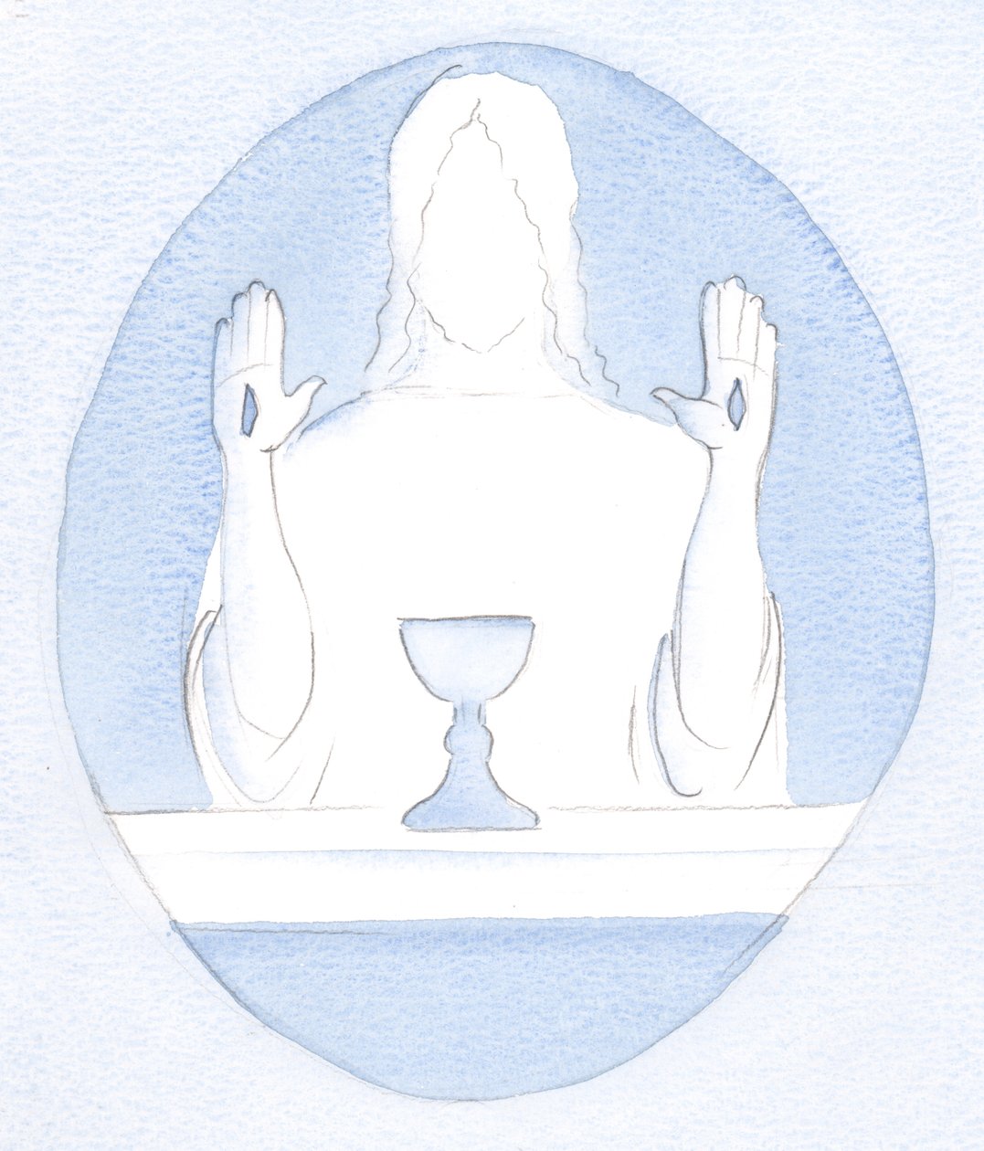 Cristo me mostrou Seu sacrifício de uma vez por todas, quando Ele foi pregado na cruz e morreu, por causa do pecado, 2000 (w - c no papel) de Elizabeth Wang