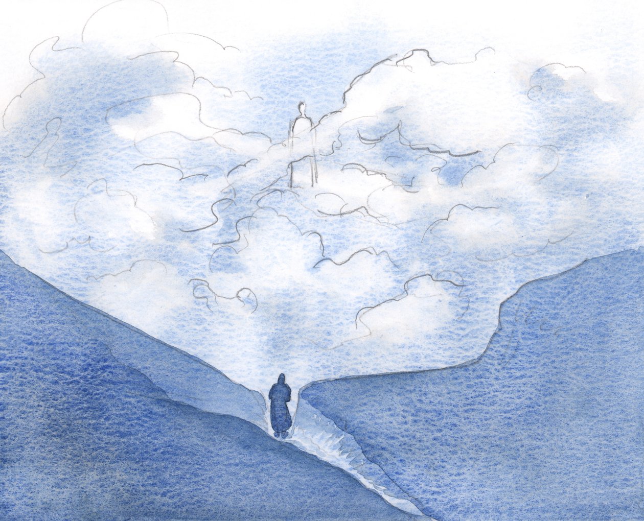 Cristo me ensinou a encontrá-lo no lugar mais secreto do meu coração e alma, 2000 (w - c no papel) de Elizabeth Wang