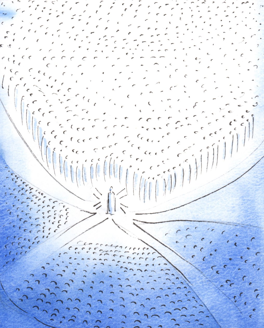 Cristo, pela Sua Presença Eucarística, é o &39;ponto&39; de encontro ou convergência de todos os que vivem &39;Nele&39;, de toda a Igreja, 2003 (c - c no papel) de Elizabeth Wang