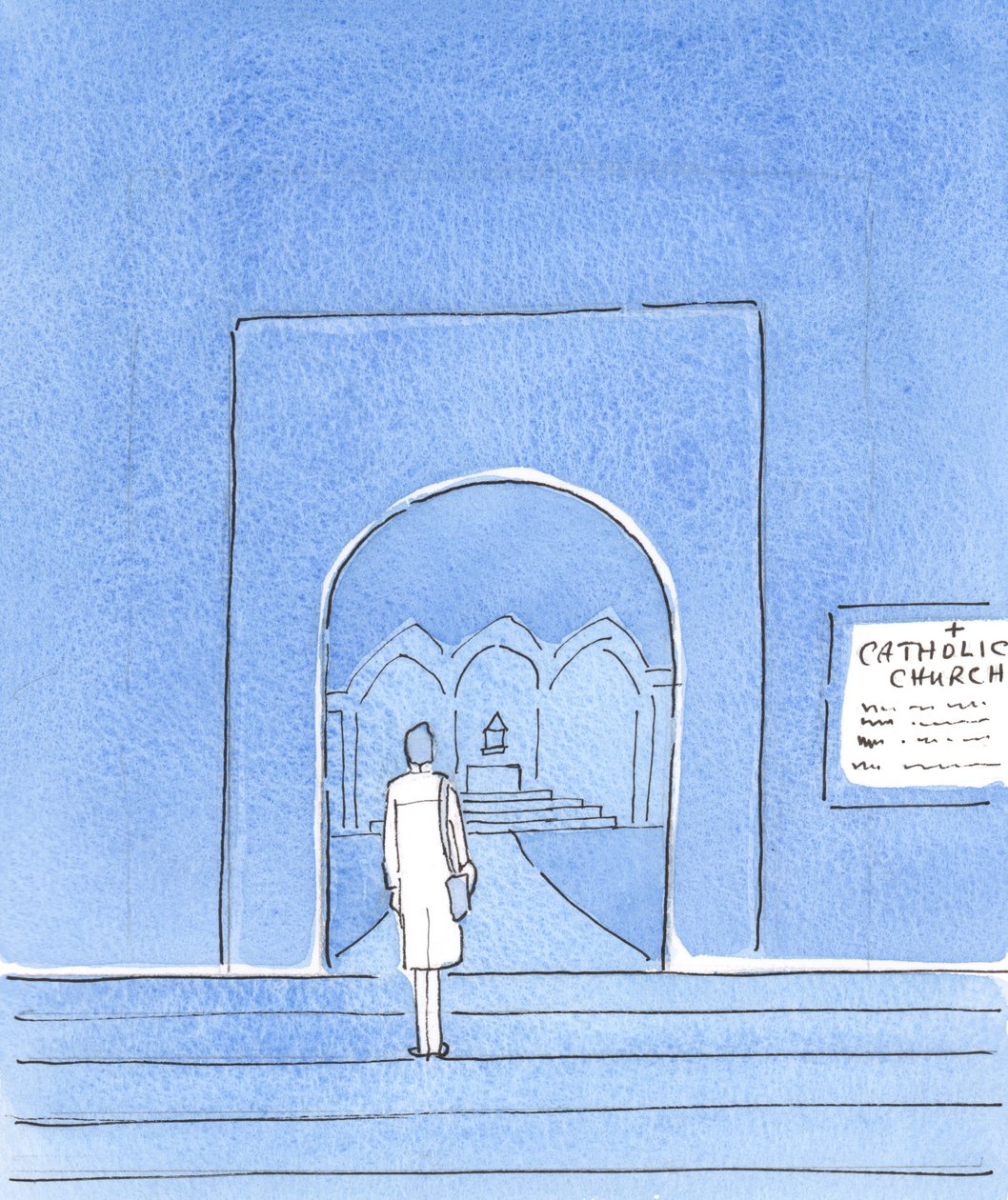 Cristo quer que todos nós saibamos quão profundamente tocado Ele é, enquanto olha para aqueles que carregam as Cruzes que vão com o discipulado, 2004 (w - c no papel) de Elizabeth Wang