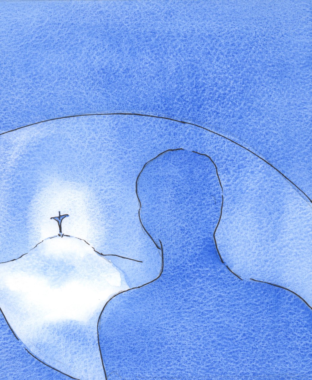 A Luz de Cristo brilhou durante Sua vida na terra. Do céu, o Pai contemplou um Deus-Homem altruísta e amoroso, 2003 (w - c no papel) de Elizabeth Wang