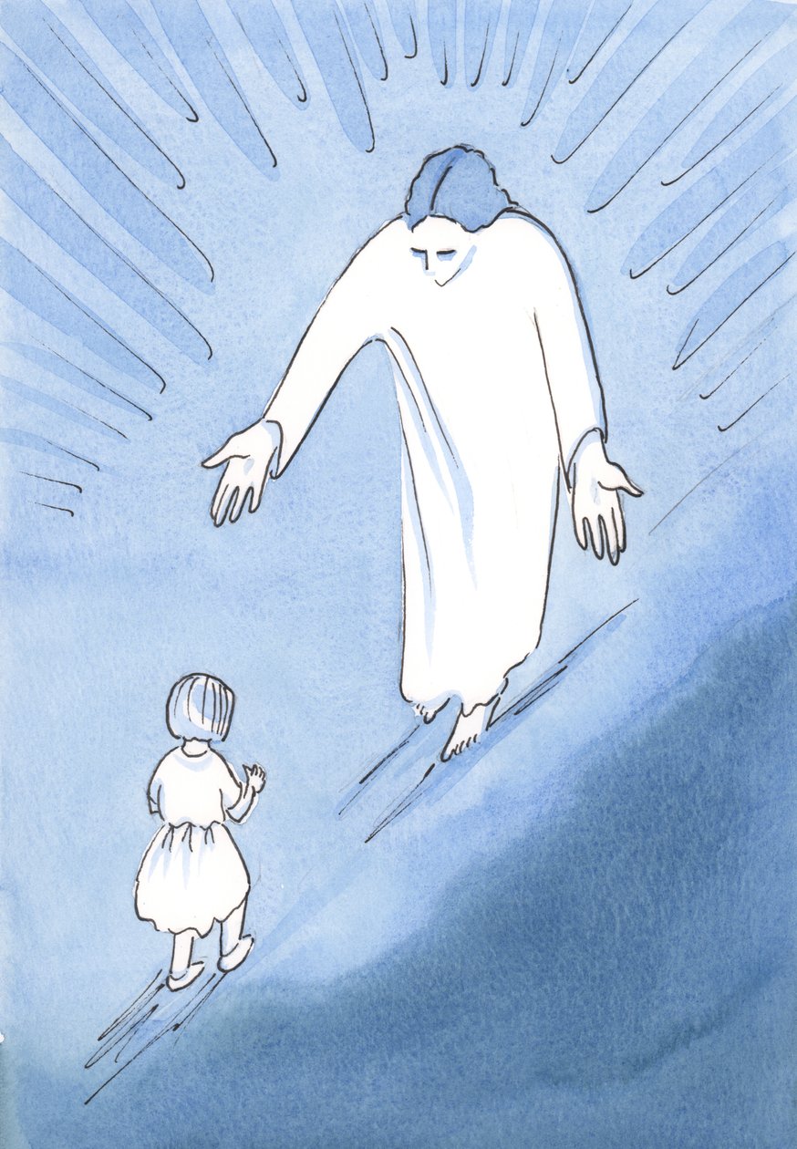 Passos difíceis: aprender a andar, aprender a seguir a Cristo, 2001 (w - c no papel) de Elizabeth Wang