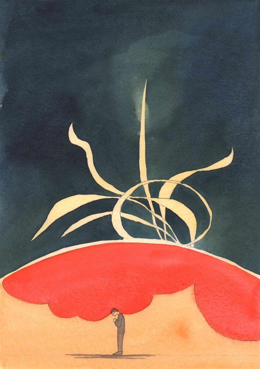 Da alma ardente que oferece louvor sincero a Deus, grandes &39;chamas&39; de glória saltam ao céu, 2003 (w - c no papel) de Elizabeth Wang