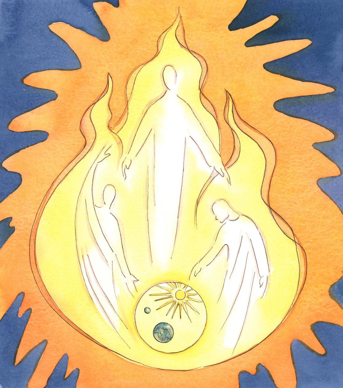 Do coração de Deus nasceu tudo o que existe, 2003 (w - c no papel) de Elizabeth Wang