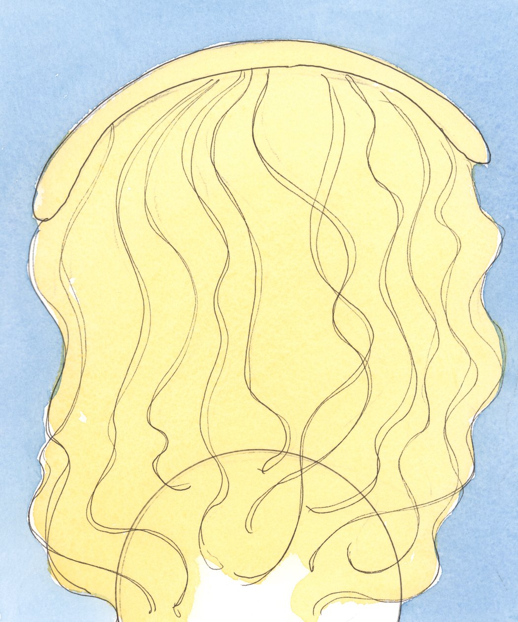 Deus é como uma Presença permanente acima de nós, estendendo-se por toda a Terra, para tocar, ajudar, curar, acalmar, ensinar e consolar, 2004 (w - c no papel) de Elizabeth Wang