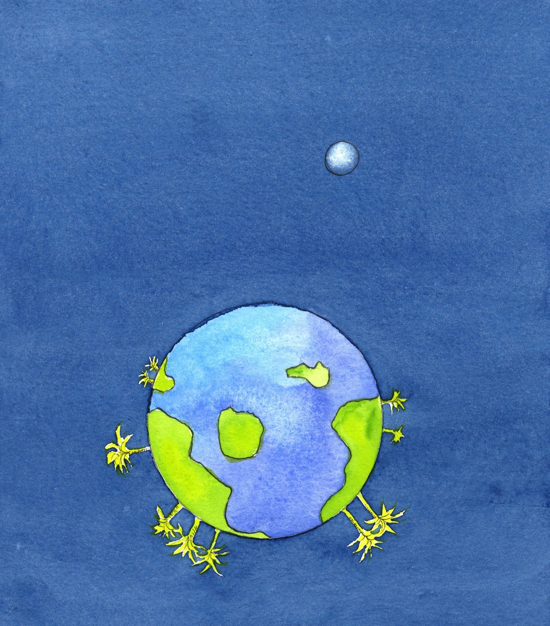 Deus fez a Terra e tudo o que há nela, 2001 (w - c no papel) de Elizabeth Wang