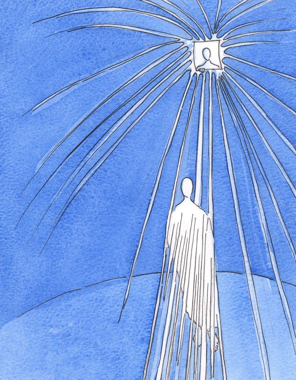 Deus, nosso Pai, tem prazer em nos dar alegria. Ele nos dá Cristo, por meio de quem Ele é revelado., 2001 (w - c no papel) de Elizabeth Wang