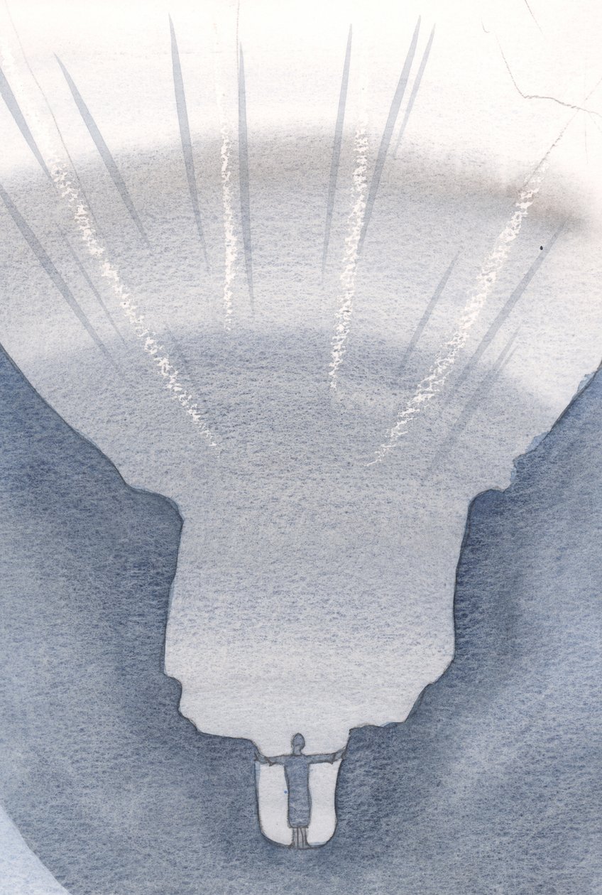 Lembro-me de ver mais claramente a extensão da minha pecaminosidade e da tremenda santidade de Deus, 2000 (w - c no papel) de Elizabeth Wang