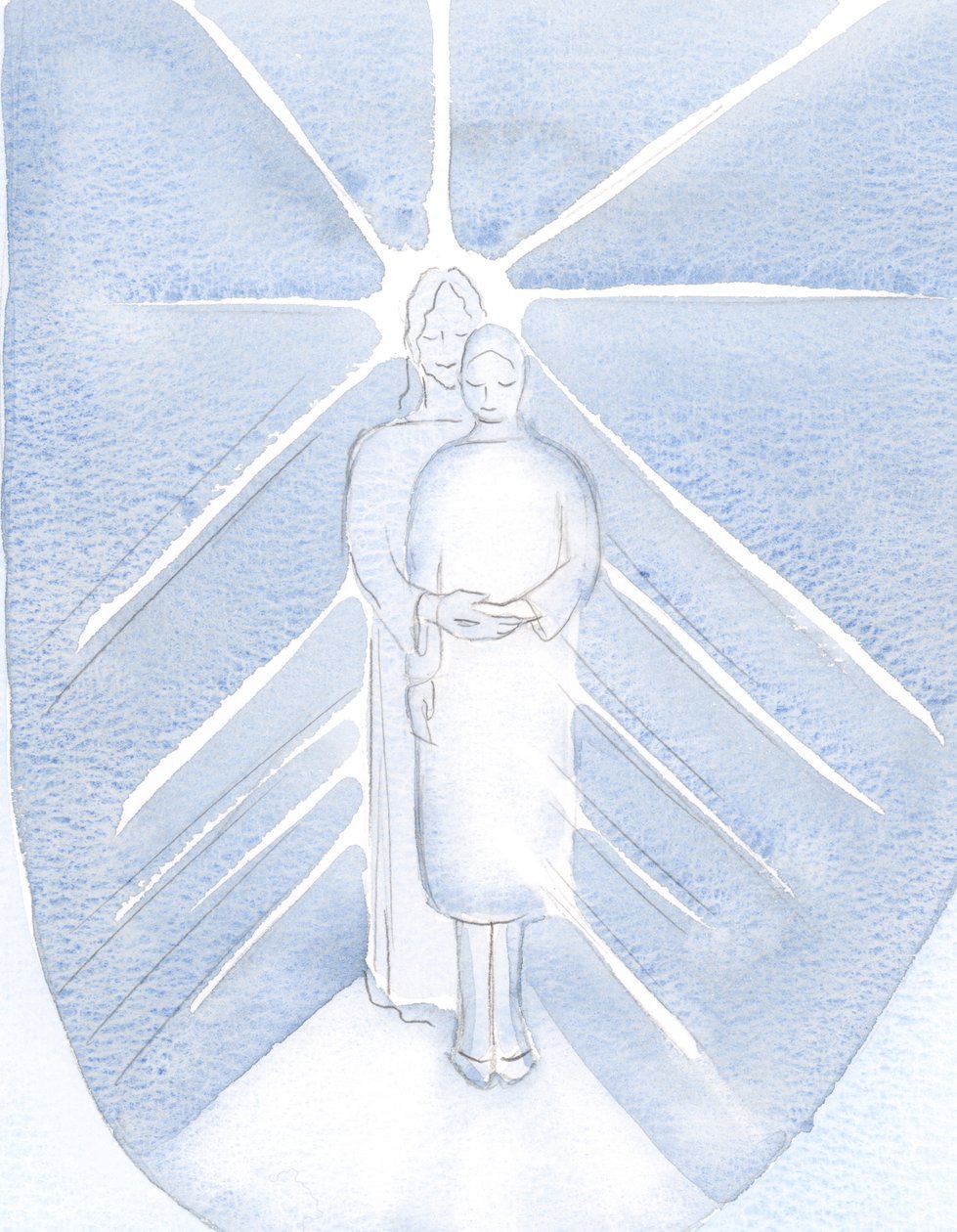Vi que Jesus pode nos tornar mais "transparentes" para que Sua luz brilhe através de nós, 2000 (w - c no papel) de Elizabeth Wang