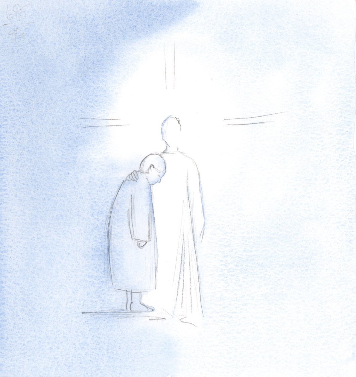 Eu vi a alma desta mulher que havia morrido ao lado de Cristo, alegre e em paz, após o término da purificação do Purgatório em 2000 (w - c no papel) de Elizabeth Wang