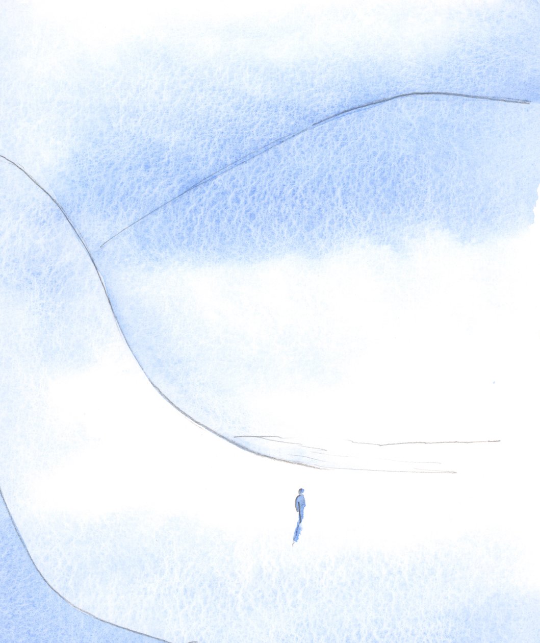 Eu estava em oração entre os &39;contrafortes&39; da santidade infinita do Deus Todo-Poderoso, Sua majestade elevando-se sobre o meu nada, 2002 (w - c no papel) de Elizabeth Wang