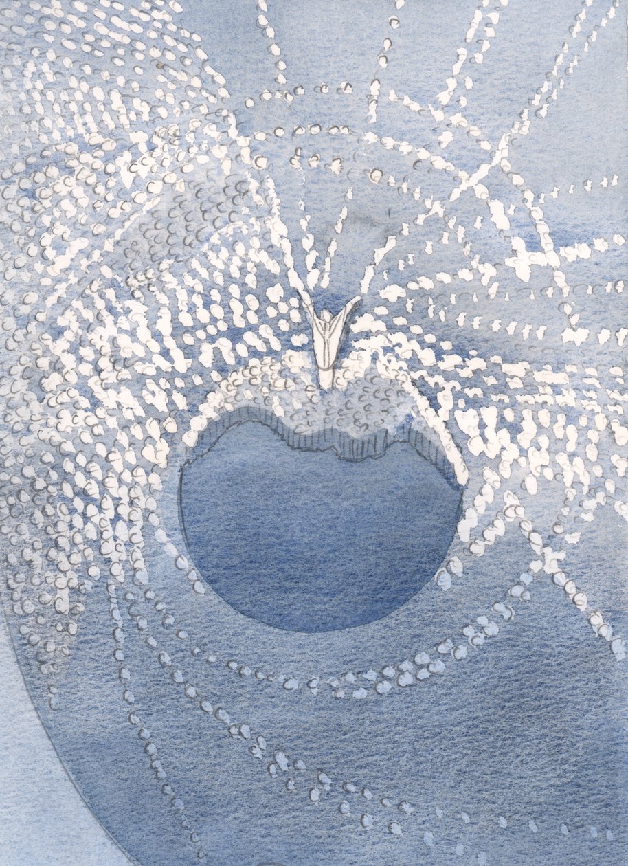 Tive um vislumbre da altura e profundidade da glória de Deus. O céu e a terra são um, em adoração alegre, por meio de Cristo, 2000 (w - c no papel) de Elizabeth Wang